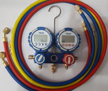 Digitalni manometar u koferu sa crevima R22,32,290,410,1234YF,134,404,407,507,VDG-2-S1 VALUE