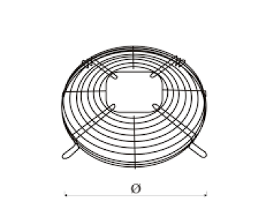 Mrezica fi250mm metalna zadnja H-17.5 za motor 16w