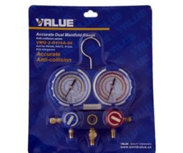 Manometar 2/2 R410a, R407a, R22, R134a  VALUE  VMG-2-R410A-04