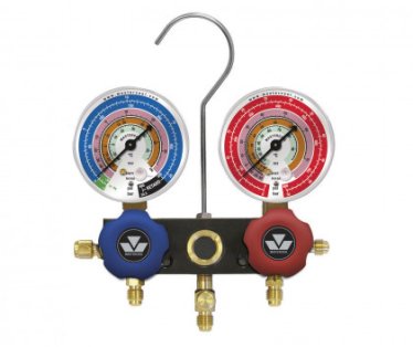 ALUMINIJUMSKI 2-WAY KLIPNI MANOMETAR ZA R134A/404A/407C/22/507 MASTERCOOL COD 93103-MB