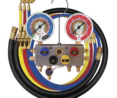 4-WAY KUGLICASTI MANOMETRI SA CREVIMA 150cm ZA R134A/404A/407C/22/507 MASTERCOOL 96261-MB-E