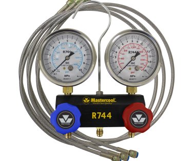 ALUMINIJUMSKI 2-WAY KLIPNI MANOMETRI ZA CO2 (R744) SA CELICNIM CREVIMA MASTERCOOL 55661